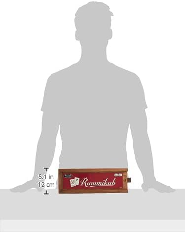 Front Porch Classics, Rummikub Vintage Edition in All-Wood Storage Case with 4 Built-in Player Trays and 106 Rummikub Tiles, for 2 to 4 Players Ages 8 and Up