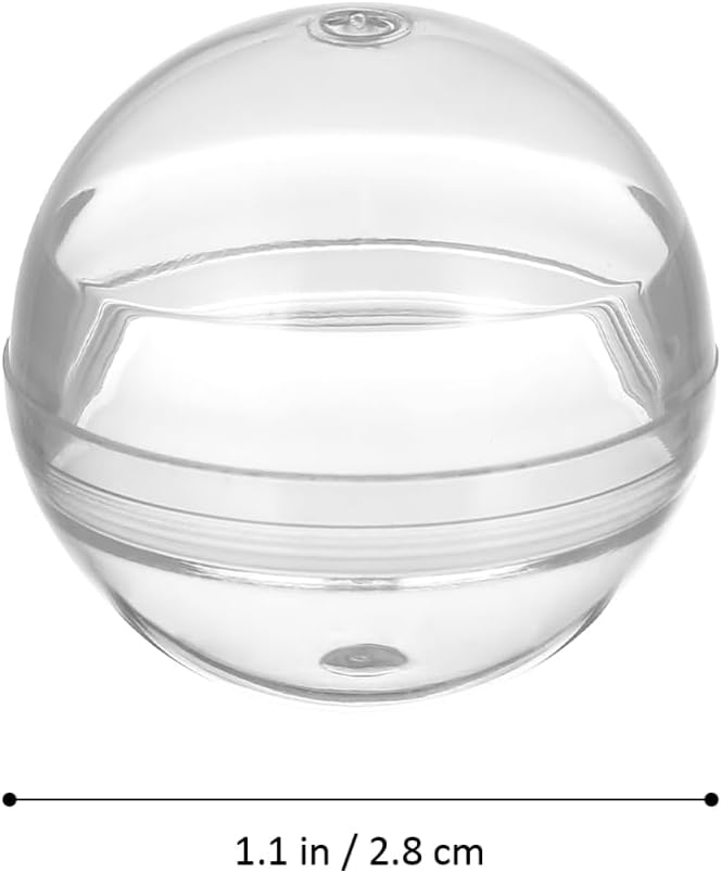 BESPORTBLE 100 Pcs Vending Machine Capsules, Gumball Capsule Small Empty Round Plastic Gumball Machine Containers for Prizes Party Favors (1 Inch)