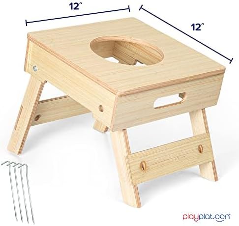 Play Platoon Cornhole Airmail Box- Folding Set of 2- Perfect for Practice- Bag Toss Training for Competitive Cornhole Players, Practice Your Airmail Shot Improve Skills, Board only, Bags not Included