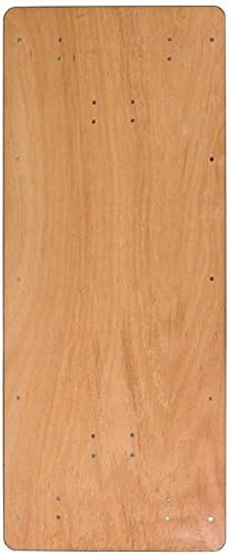 Flash Furniture Gael 8-Foot Rectangular Wood Folding Banquet Table with Clear Coated Finished Top