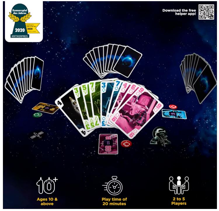 THAMES & KOSMOS The Crew - Quest for Planet Nine | Card Game | Kennerspiel des Jahres Winner | Cooperative | 3-5 Players | Ages 10+ | Trick-Taking | 50 Levels of Difficulty | Endless Replay