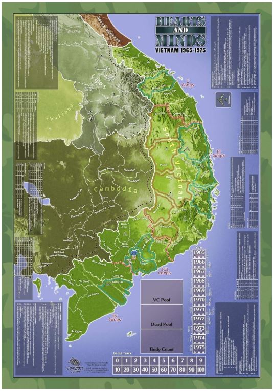 CPS: Hearts & Minds, The Vietnam War 1965-75, Boardgame, 3rd (2019) Edition