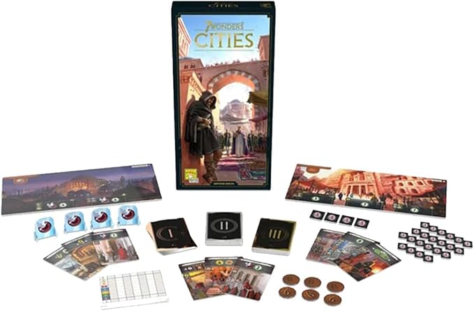 7 Wonders Cities Board Game EXPANSION - Forge Alliances and Expand Your Influence! Civilization Strategy Game for Kids and Adults, Ages 10+, 3-7 Players, 40 Min Playtime, Made by Repos Production