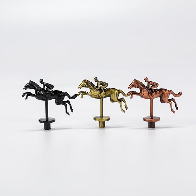 Metal Horse for Horse Racing Board Game, 5 Colors Chips, Gold×4, Rose Gold×4, Black×3