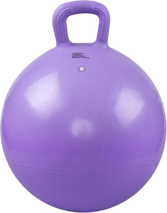 EVERICH TOY Hopper Ball, Unicorn Hopping Toys for Kids, 20 Inch Bouncy Ball with Handle, Purple Inflatable Bouncing Hoppity Hop Toys for Boys and Girls Gifts