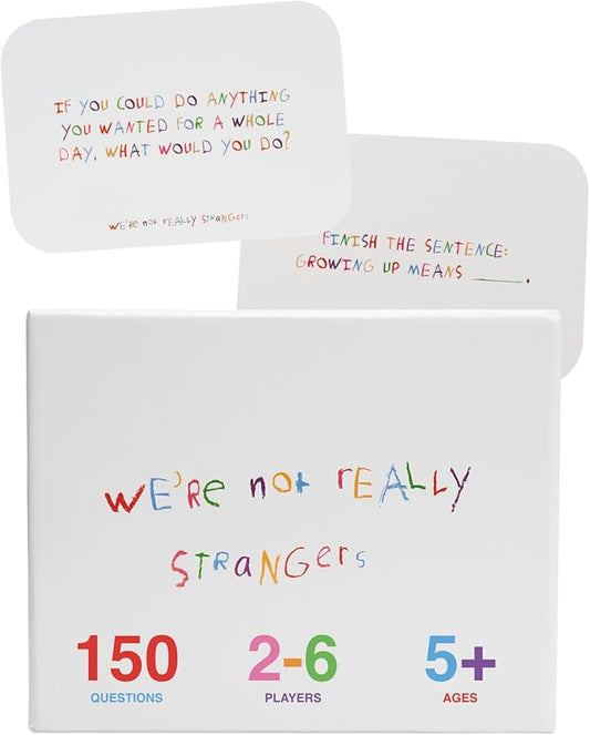 WE'RE NOT REALLY STRANGERS Kids Edition Card Game - 150 Conversation & Activity Cards for Kids, Adults, & Teens – for Fun Memorable Family Game Nights and Kid’s Party, Ages 5+, 2-6 Players