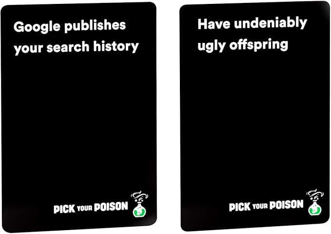 Pick Your Poison After Dark + Expansion Set Party Game - The “What Would You Rather Do?” Adult Card Game for College Students, Fun Parties & Board Games Night with Your Friends