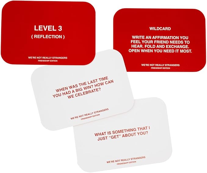 WE'RE NOT REALLY STRANGERS Friendship Edition Card Game - 150 Conversation Cards for Adults, Teens, & Friends - for a Fun and Memorable Game Night, Ages 15+, 2-6 Players