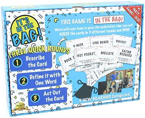 Itโs in The Bag! โ Party Game Will Have You Laughing Hysterically โ Like Charades on Steroids for Family and Adults โ Easy to Learn Team Game for Groups (Party Edition)