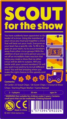 Scout – Award-Nominated Strategic Card Game | 2–5 Players | Ages 9+ | Portable Travel Game