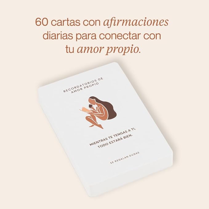 Recordatorios de Amor Propio | Self-Love Card Deck with Over 60 Affirmations | Positive Affirmations and Daily Reflections | Inspiring Gifts | Bring Intention to Every Day