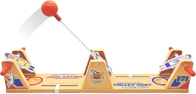 VolleyShot Game Toys, 2 Player Tabletop Board Games, for Family Game Night & Parties, for Kids & Adults, Toys for Ages 6-14+, Beige