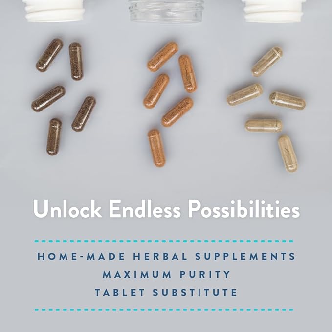 PureCaps USA - Empty Gelatin Capsules Size 00| 1,000 Separated Pills| White| Non-GMO Certified | SLS, Gluten, Preservative Free