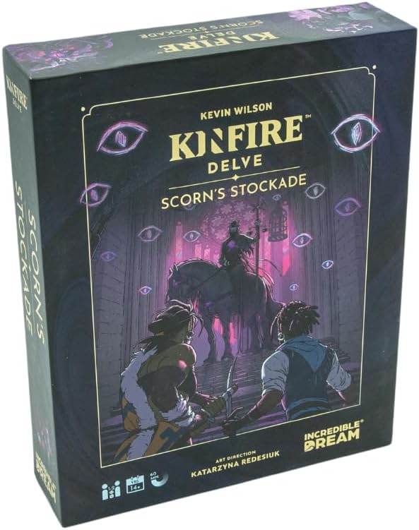 Kinfire Delve: Scorn's Stockade | Quick-to-Table Cooperative Dungeon-Crawling Card Game | Affordable, Streamlined Fantasy Adventure | Ages 14 and Up | Made