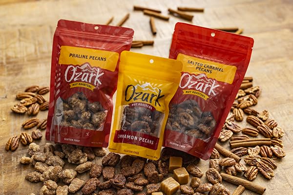 OZARK NUT ROASTERS, Chocolate-Covered Pecans, Chocolate Flavored Savory Snacks, World-Class Gourmet Candied Nuts, Resealable Pack (16.0 oz)
