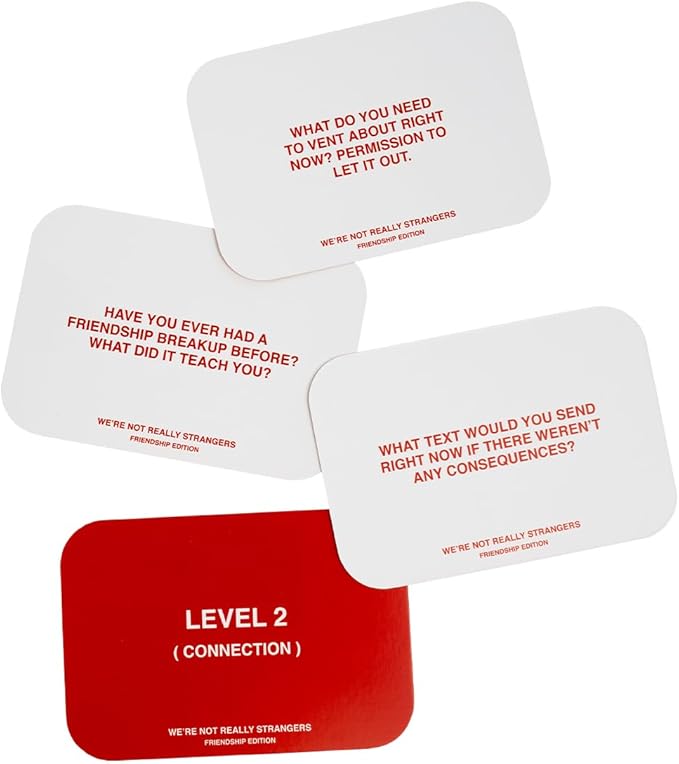 WE'RE NOT REALLY STRANGERS Friendship Edition Card Game - 150 Conversation Cards for Adults, Teens, & Friends - for a Fun and Memorable Game Night, Ages 15+, 2-6 Players