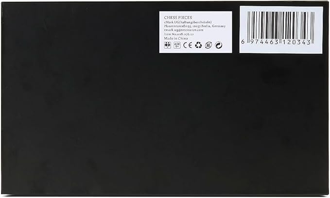 A&A Premium Triple Weighted Staunton Wooden Chess Pieces w/ 2 Extra Queen - King Height 3" / 7.6cm / 2 Storage Bags