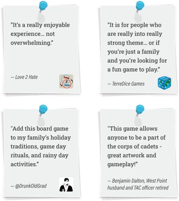 Academy: The West Point Board Game | Officially Licensed Family Board Game | Ages 14+ | for 2 to 4 Players | Average Playtime 60 Minutes | Made by Trophy Point Games