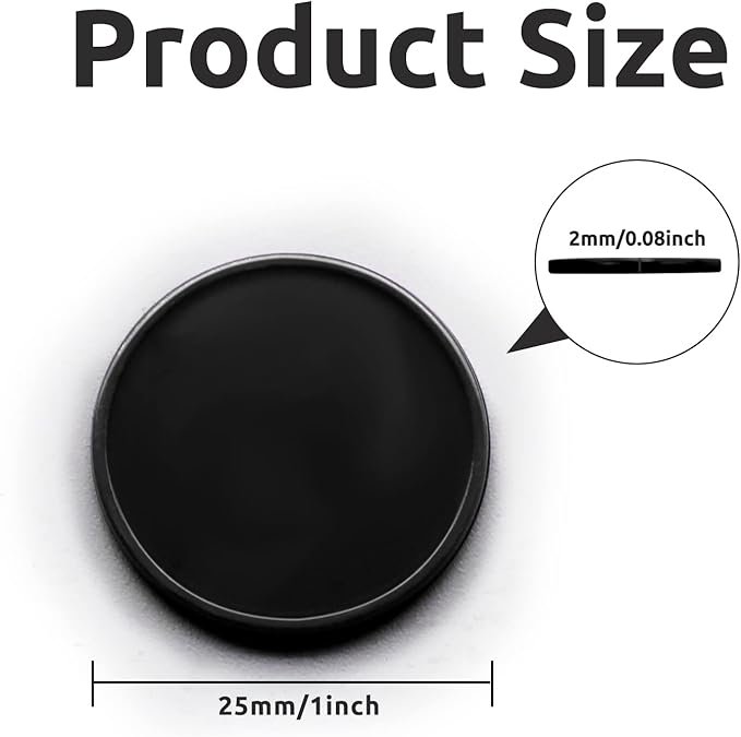 Set of 100 1 Inch Opaque Plastic Learning Counters Mini Poker Chips Game Tokens with Storage Box (1 Inch, Black)