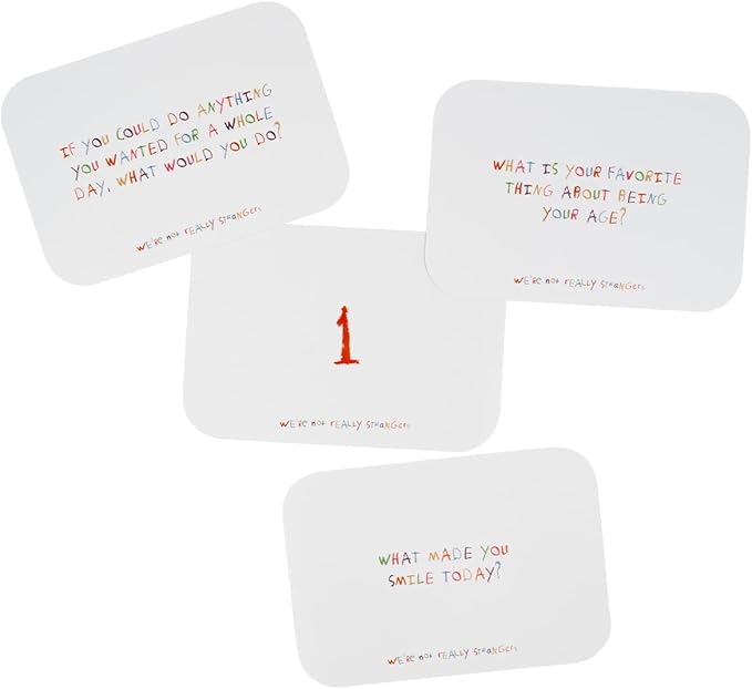 WE'RE NOT REALLY STRANGERS Kids Edition Card Game - 150 Conversation & Activity Cards for Kids, Adults, & Teens – for Fun Memorable Family Game Nights and Kid’s Party, Ages 5+, 2-6 Players