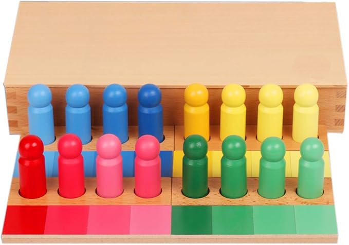 YHZAN Montessori Color Game Resemblance Sorting Task Sensorial Material Early Devlopment Toy Famlily Version