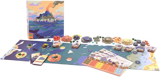 Emerge Board Game - Explore New Islands and Research Ecosystems, Dice Rolling Strategy Game, Family Game for Kids and Adults, Ages 14+, 2-4 Players, 75 Minute Playtime, Made by Pandasaurus Games