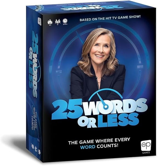 USAOPOLY 25 Words or Less | Fast-Paced Word/Friends & Family Board Game | Based on Popular TV Game Show with Meredith Vieira