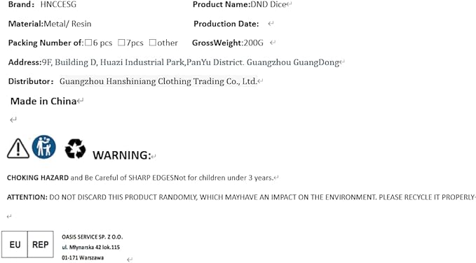 DND Dice, Dungeons and Dragons Metal Dice Set Polyhedral Role Playing Gaming HNCCESG Hollow Cthulhu Dice for Table Game RPG (Black)