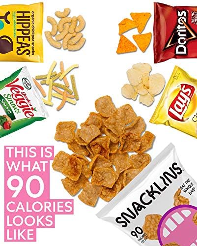 SNACKLINS Plant Based Crisps CHESAPEAKE BAY - Gluten Free, Grain Free, 100% Kosher, Vegan Healthy Snacks, Crunchy Puffed Snack, Only 100 Calories Per Bag - .9oz Bag (Case of 24)