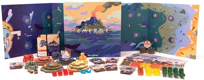 Emerge Board Game - Explore New Islands and Research Ecosystems, Dice Rolling Strategy Game, Family Game for Kids and Adults, Ages 14+, 2-4 Players, 75 Minute Playtime, Made by Pandasaurus Games