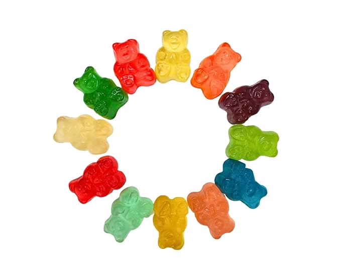 Assorted Flavored Gourmet Gummy Bear Mix - Mega Mix Fruity Gummy Bears Candy - Delicious Soft Textured Assortment, by Queen City Candy Cave (3 Pound)