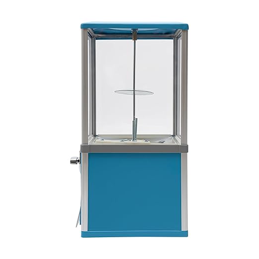 Candy Vending Machine Gumball Machine Large Load Capacity Gumball Bank for Game Stores and Retail Stores Vintage Style for 1.77-1.97inch Gadgets Height 20.87inch (Blue)