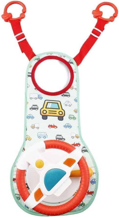 Happytime Musical Car Wheel Baby Toys, in-Car Wheel Musical Activity Play Center for Baby's Travel Companion Entertain and Relax Easier Drive with Sounds and Lights