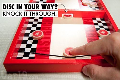 Tabletop Air Hockey Game, Kids Teens Family Adult Party Game Nights, The Original Wooden 2-Player Disc Slinging Game, Fastrack by Blue Orange Games