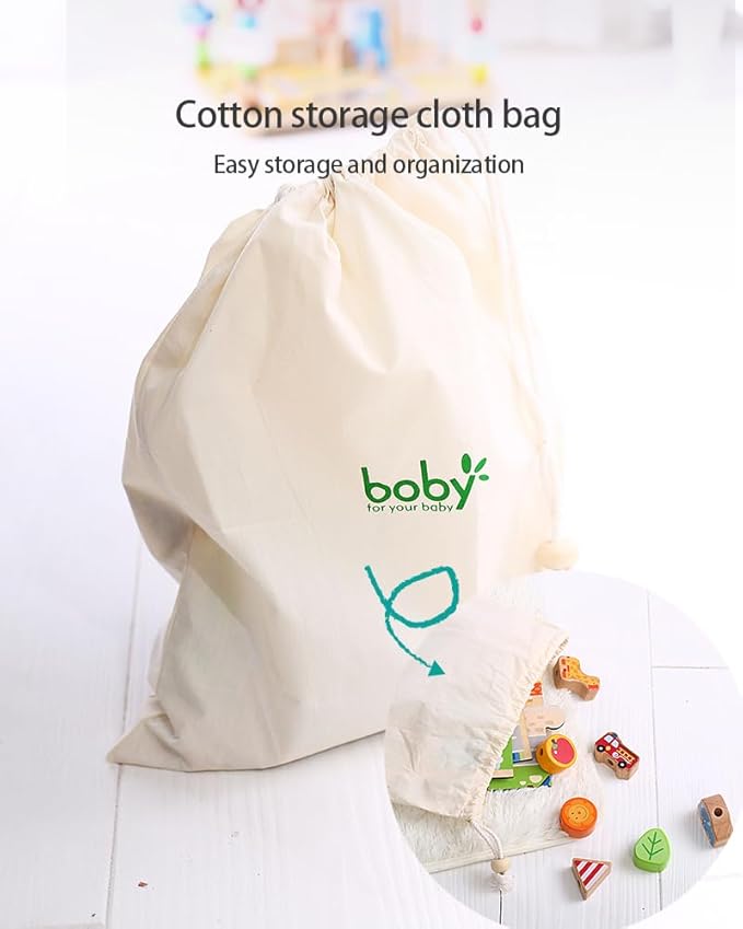 24-Piece Real Wood Bead Threading Puzzle Blocks with Traffic Scenario Game Board - Kids' Educational Toy Set with 2 Stringing Sticks & Cotton Storage Bag(Ages 3-6)