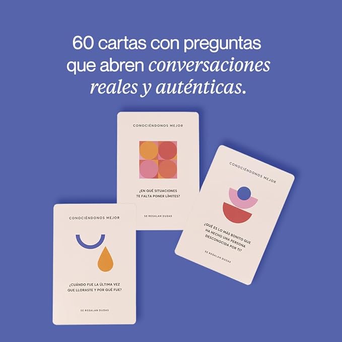 Conociéndonos Mejor | Authentic Conversations Card Deck with Over 60 Questions and Reflections | Strengthen Relationships | Connect with Family and Friends | Personal Growth