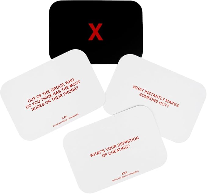 WE'RE NOT REALLY STRANGERS Adult Edition Card Game for Adults & Friends - 300 Conversation Cards for Memorable Game Nights, Parties, & Bachelorette Parties, 18+, 2-6 Players