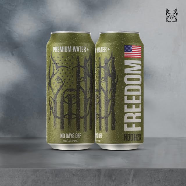 NO DAYS OFF Premium Water+ | Limited FREEDOM Edition (16oz Still (Pack of 12))