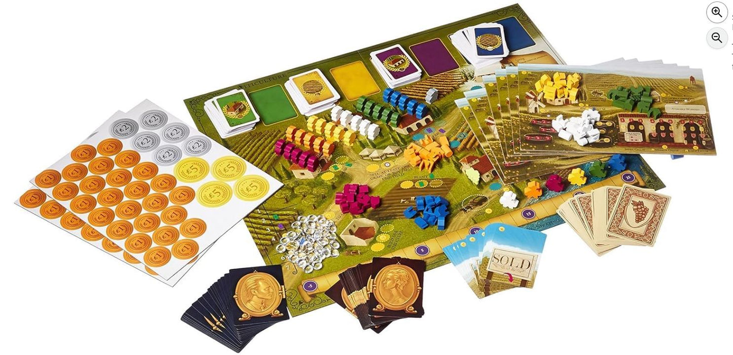 Stonemaier Games: Viticulture Essential Edition (Base Game) | Create The Most Prosperous Tuscan Vineyard | Wine Themed Strategy Board Game for Adults and Family | 1-6 Players, 90 Mins, Ages 14+