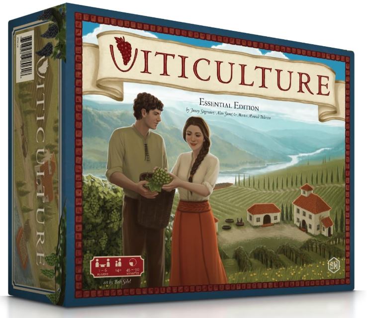 Stonemaier Games: Viticulture Essential Edition (Base Game) | Create The Most Prosperous Tuscan Vineyard | Wine Themed Strategy Board Game for Adults and Family | 1-6 Players, 90 Mins, Ages 14+