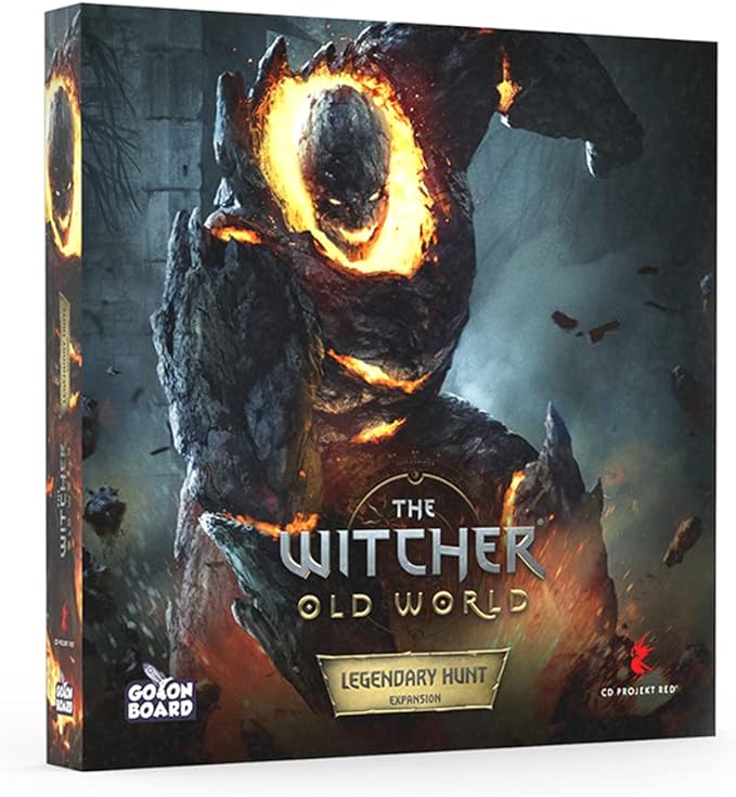 The Witcher Old World Legendary Hunt Board Game Expansion - New Game Mode with 7 Huge Boss Monsters! Fantasy Strategy Game for Adults, Ages 14+, 1-5 Players, 90-150 Min Playtime, Made by Go On Board