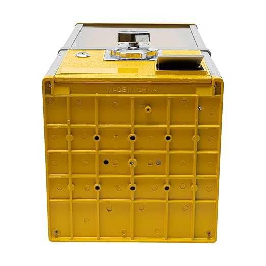 Vending Machine, 20.87Inch Height Candy Gumball Machine with Load Capacity Gumball Bank, Metal Candy Vending Machine for 1.77-1.97Inch Gadget,Portable Candy Dispenser Machine for Retail Shop (Yellow)