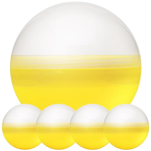 Big Claw Machine Capsules Translucent Yellow Plastic Sphere Party Favor Containers Round 5 pcs 6.3 inch Jumbo Plastic Christmas Ornaments Extra Large Gift Box Craft Party Supplies Vending Capsules
