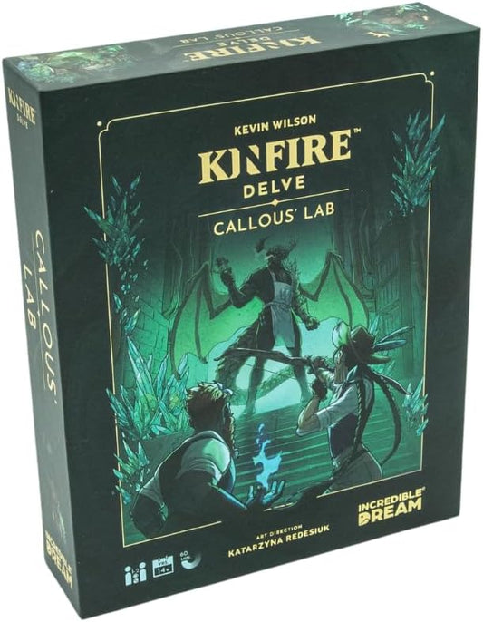 Kinfire Delve: Callous' Lab | Quick-to-Table Cooperative Dungeon-Crawling Card Game | Affordable, Streamlined Fantasy Adventure | Ages 14 and Up | Made