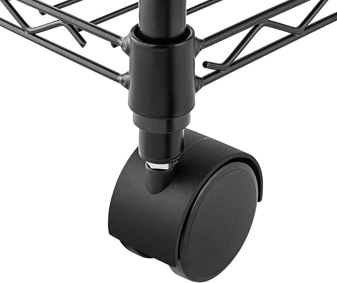 YSSOA Heavy Duty 4-Tier Storage Shelving Unit, 35.83" W x 13.98" D x 53.94" H, 1000 Lbs Loading Capacity, Black