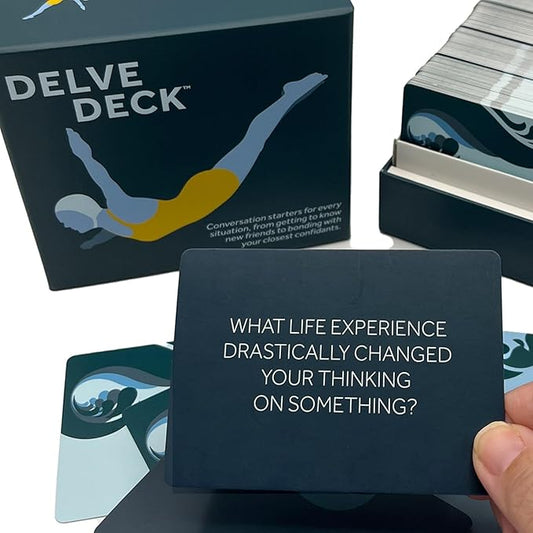 Boredwalk Delve Deck Conversation Cards for Couples, Adults, Family and Friends - Question Cards Therapy Game for Adults - Icebreaker Game - First Date Card Game