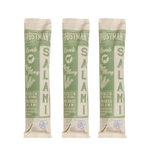 Foustman's Artisanal Salami, Nitrate-Free, Naturally Cured, (Pack of 3) (Lamb Rosemary)