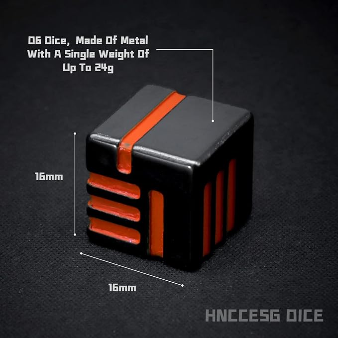 D6 Metal Dice Set, HNCCESG 6 Sided Dice 6 Pieces Solid Metal Game Dice for DND Dungeons and Dragons Role Playing Game RPG Pathfinder Shadowrun Warhammer D&D Accessories Gift (Mixed Color)