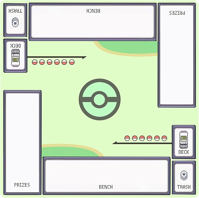 2Player mat Playmat Mat for Game Card Card Game Square Desk Mat for Gamer, Office Home, 60x60cm/23.6x23.6inch