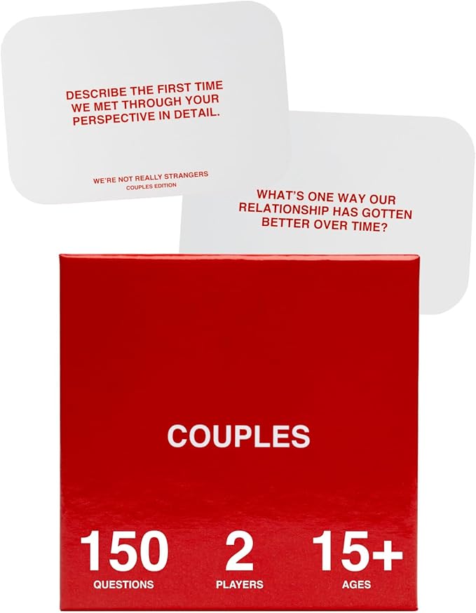 WE'RE NOT REALLY STRANGERS Couples Edition Card Game - 150 Conversation Cards for Couples, Adults, and Teens - 2 Player Bonding Game for Memorable Date Nights, and Game Nights, Ages 15+, 2 Players